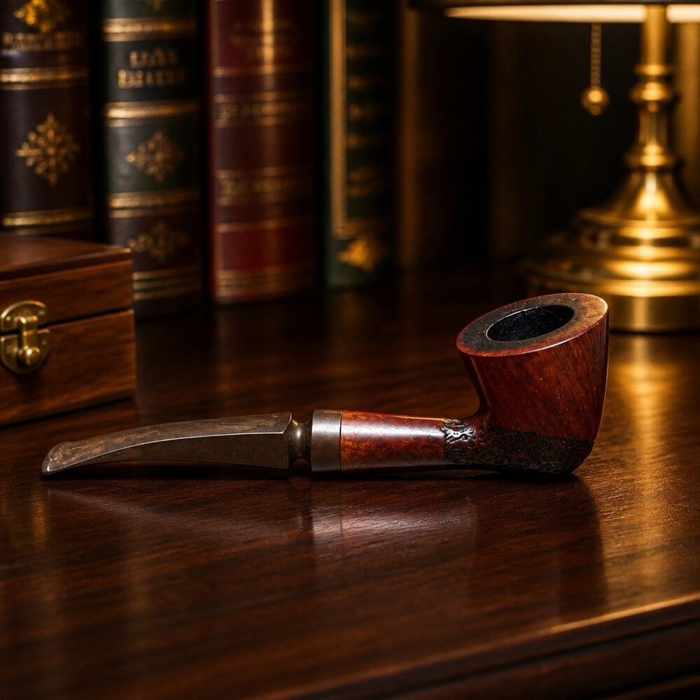 Miniskaal Hand Made In Denmark #31C Royal Rustic Smoking Pipe